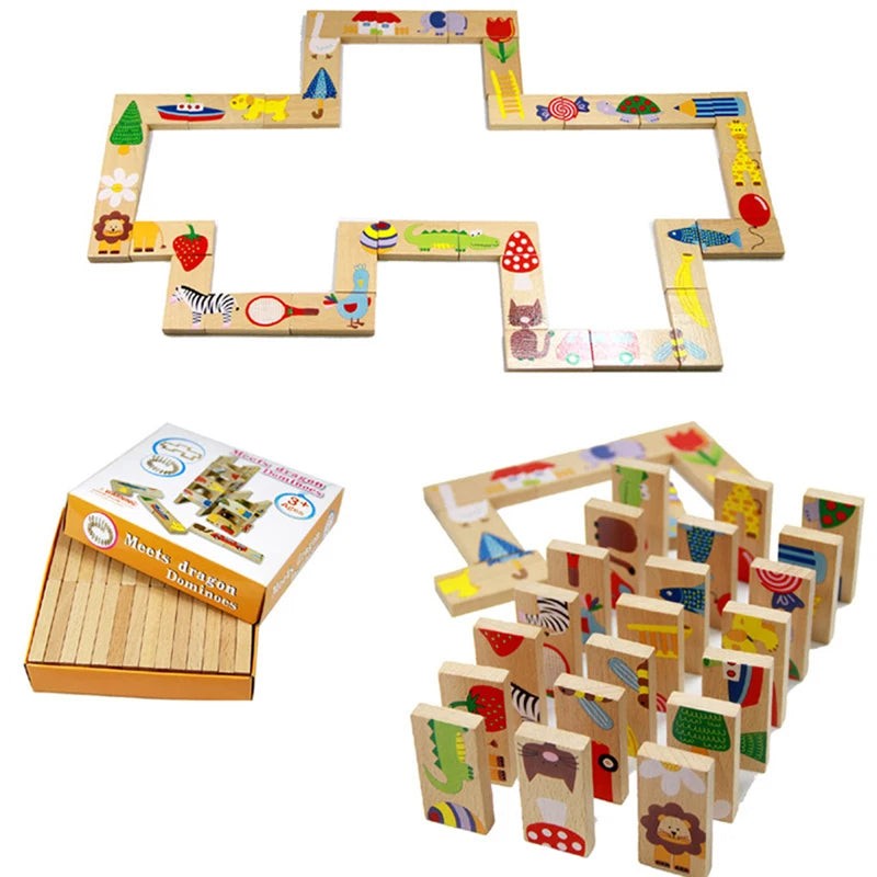 Zeka Blokları – Eğlenceli Ahşap Domino Seti