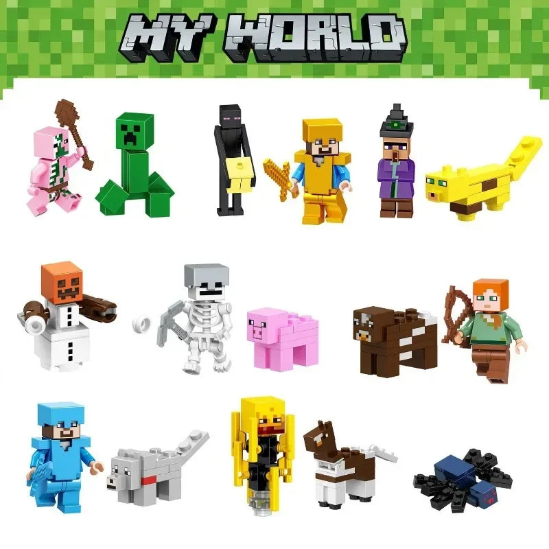 ÇOCUKLAR İÇİN MİNECRAFT TİPİ FİGÜR SETİ – (16-29 PARÇ9 LEGO UYUMLU OYUNCAK