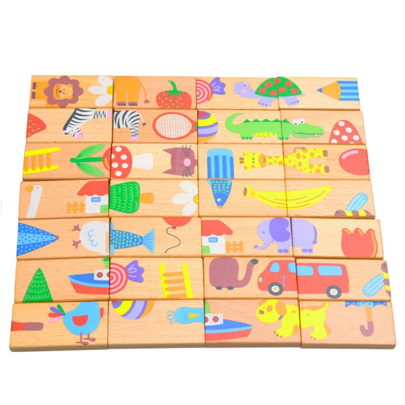 Zeka Blokları – Eğlenceli Ahşap Domino Seti