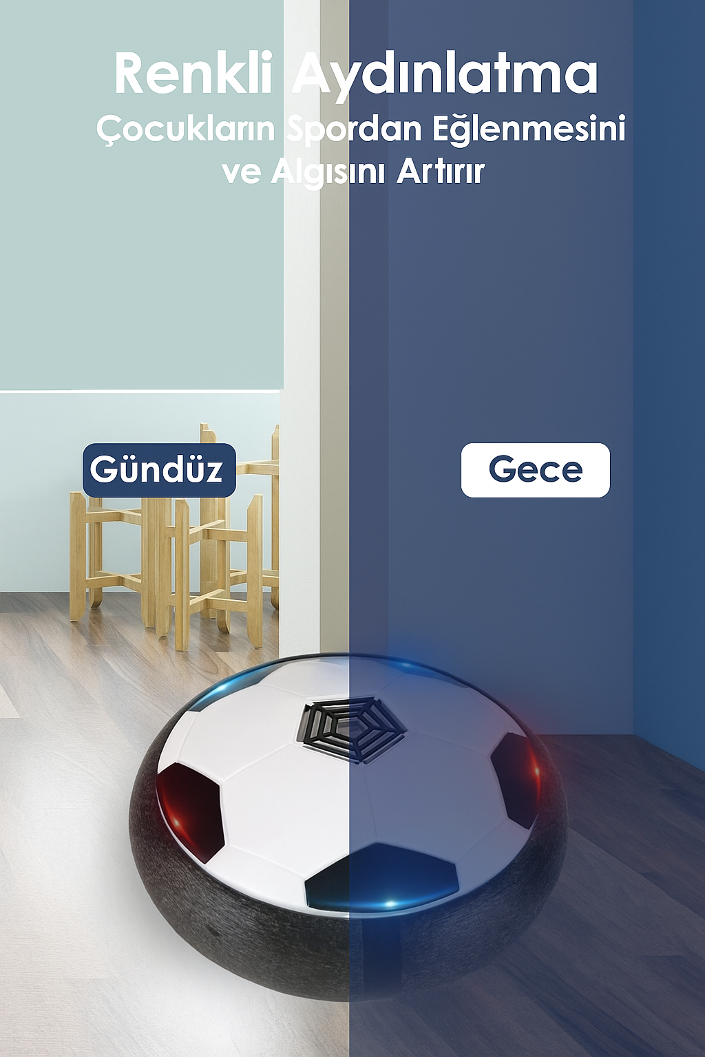 Zeminde yüzen Futbol Topu