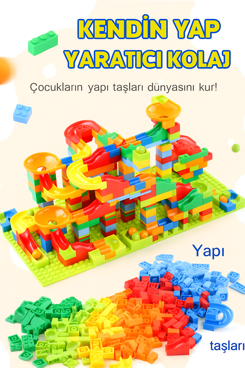 MINI PARÇALI YAPI BLOKLARI – 168 PARÇA RENKLİ LEGO UYUMLU SET