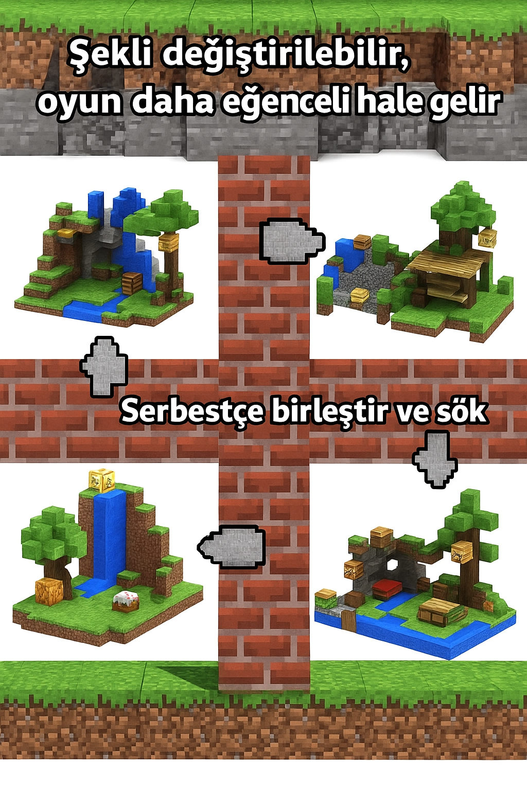 MIKNATISLI MINECRAFT BLOK OYUNU – ÇOCUKLAR İÇİN YAPI SETİ