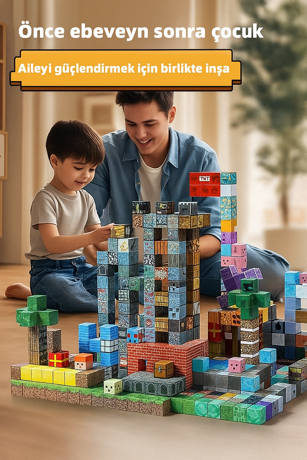 MIKNATISLI MINECRAFT BLOK OYUNU – ÇOCUKLAR İÇİN YAPI SETİ