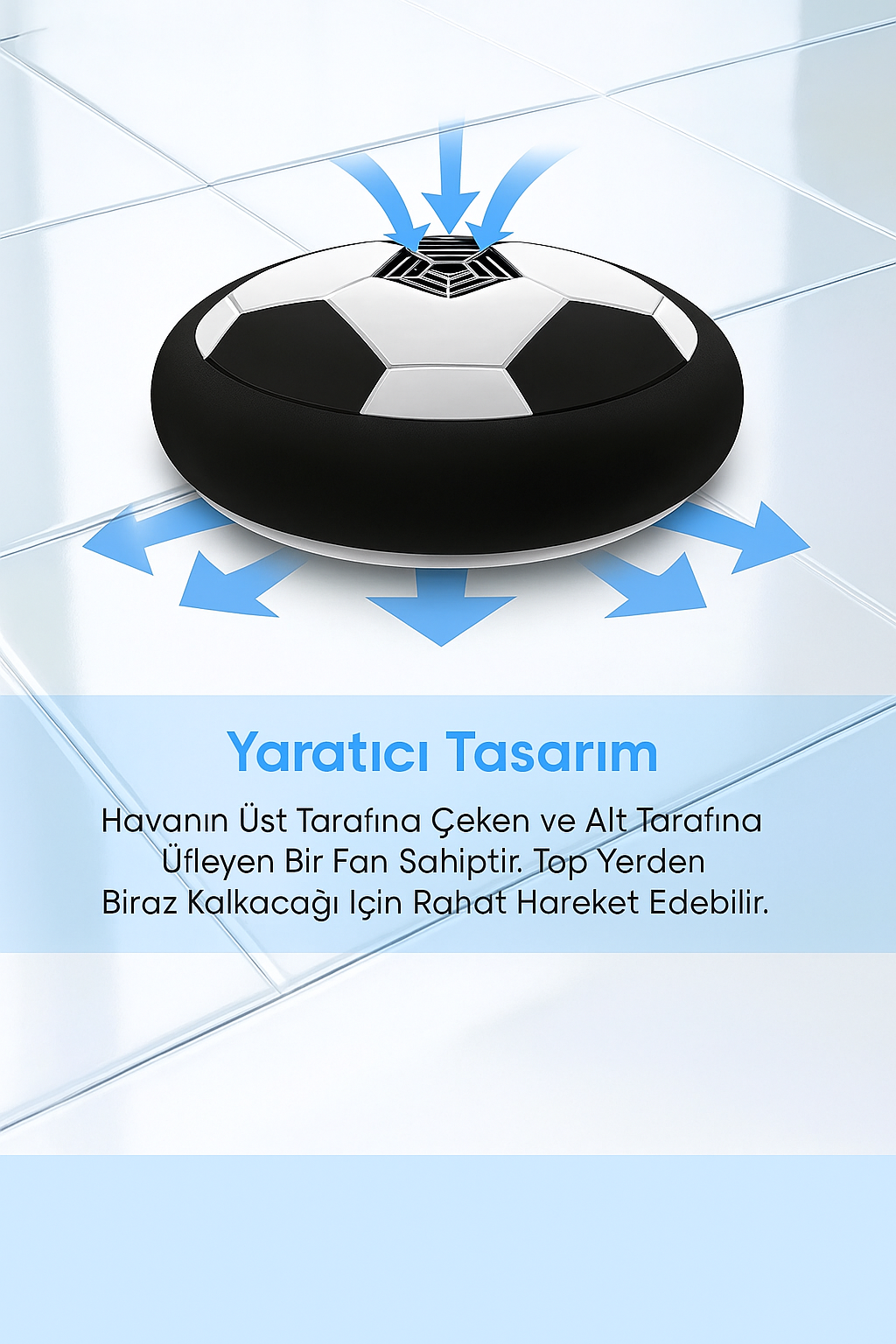 Zeminde yüzen Futbol Topu