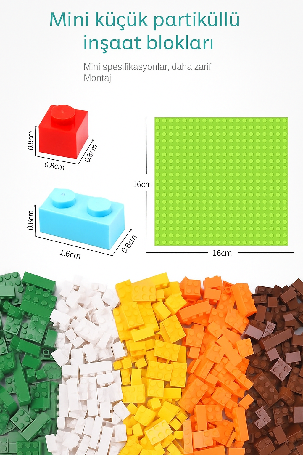 MINI PARÇALI YAPI BLOKLARI – 168 PARÇA RENKLİ LEGO UYUMLU SET