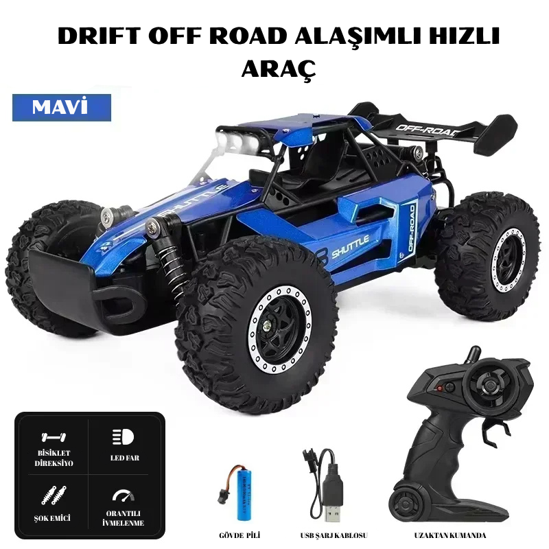 DRIFT OFF-ROAD UZAKTAN KUMANDALI ARABA