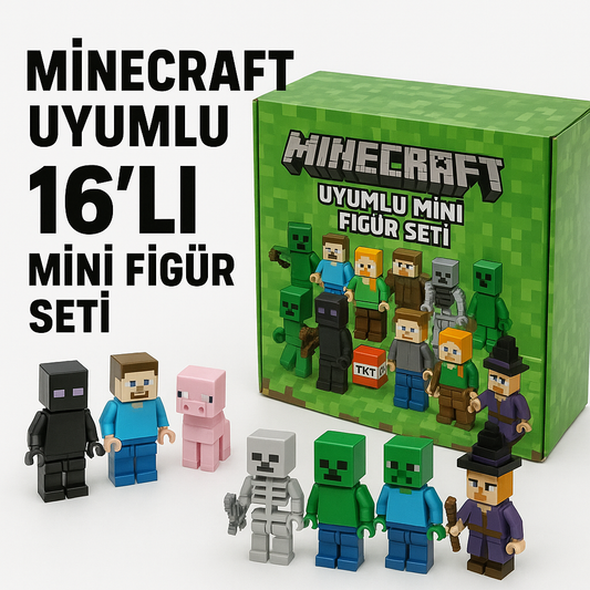 ÇOCUKLAR İÇİN MİNECRAFT TİPİ FİGÜR SETİ – (16-29 PARÇ9 LEGO UYUMLU OYUNCAK