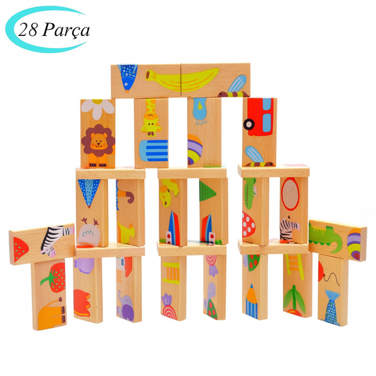 Zeka Blokları – Eğlenceli Ahşap Domino Seti